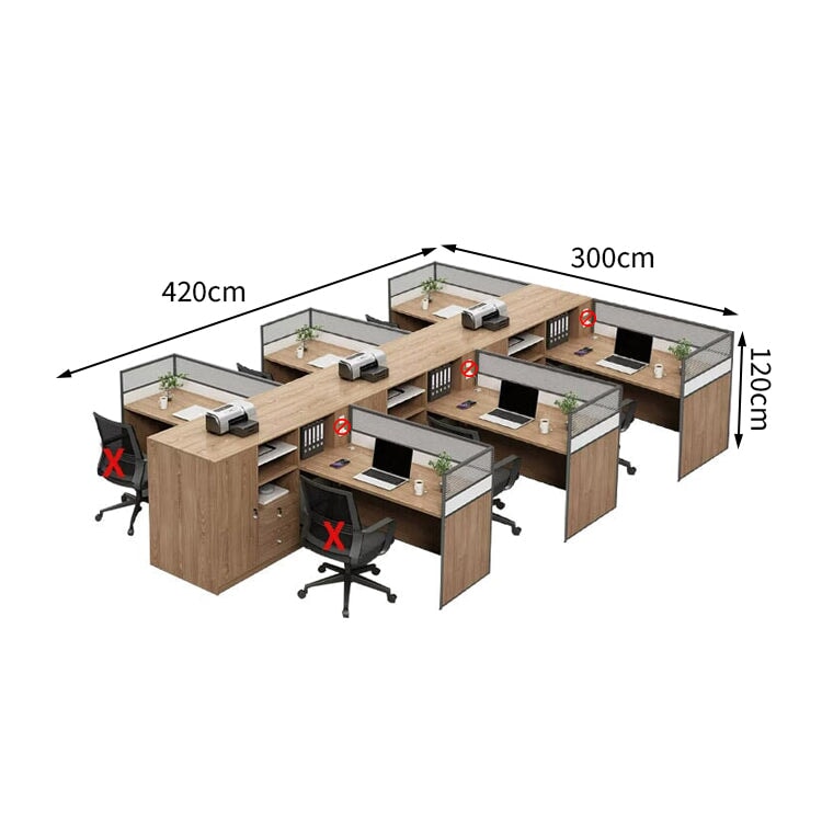 Office Desk Storage Work Table Office Desk Wood Grain Drawer with Lock PC Storage Tray Side Cabinet Simple White Customizable BGZ-M-127 