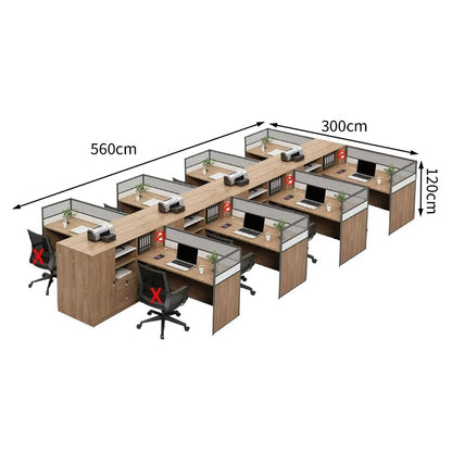 Office Desk Storage Work Table Office Desk Wood Grain Drawer with Lock PC Storage Tray Side Cabinet Simple White Customizable BGZ-M-127 