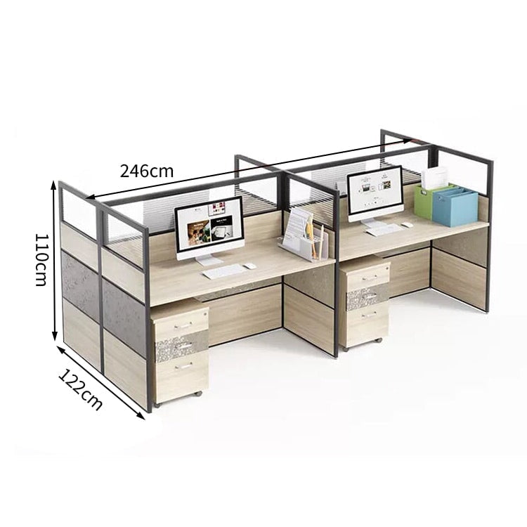 Office desk, stylish, natural taste, melamine laminate, tabletop partition, wiring hole, simple design, natural, customizable, OD-A27 