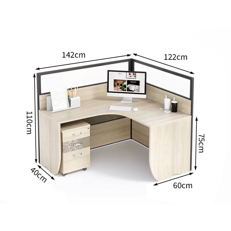 Office desk, stylish, natural taste, melamine laminate, tabletop partition, wiring hole, simple design, natural, customizable, OD-A27 