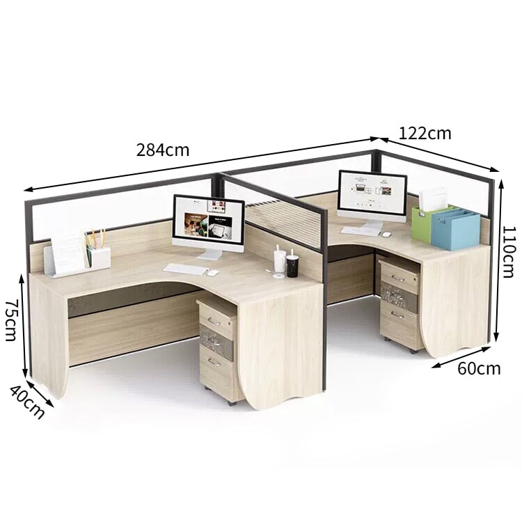Office desk, stylish, natural taste, melamine laminate, tabletop partition, wiring hole, simple design, natural, customizable, OD-A27 