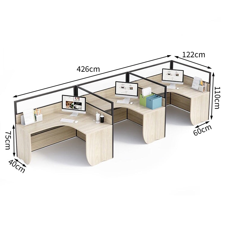 Office desk, stylish, natural taste, melamine laminate, tabletop partition, wiring hole, simple design, natural, customizable, OD-A27 