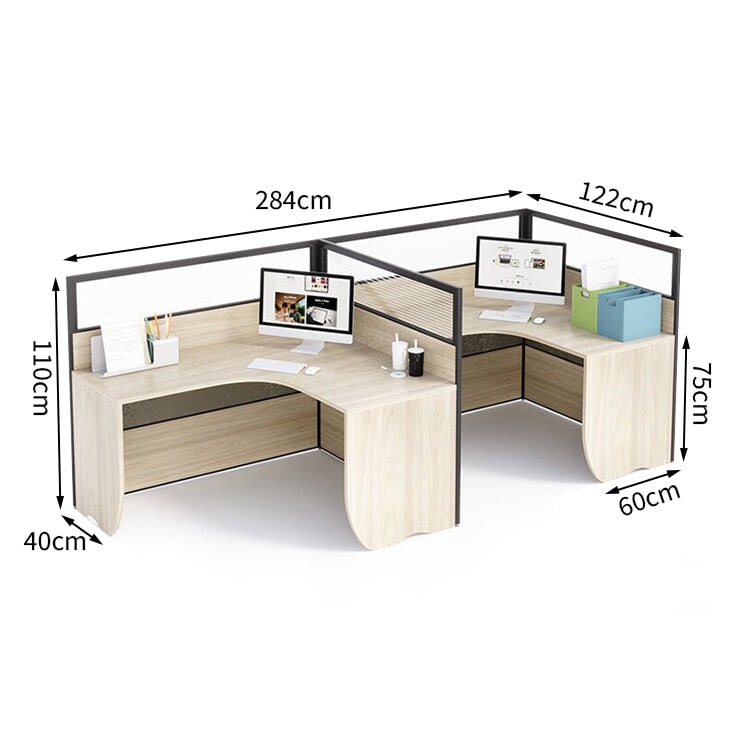 Office desk, stylish, natural taste, melamine laminate, tabletop partition, wiring hole, simple design, natural, customizable, OD-A27 