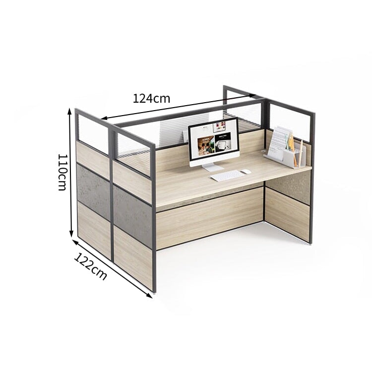 Office desk, stylish, natural taste, melamine laminate, tabletop partition, wiring hole, simple design, natural, customizable, OD-A27 