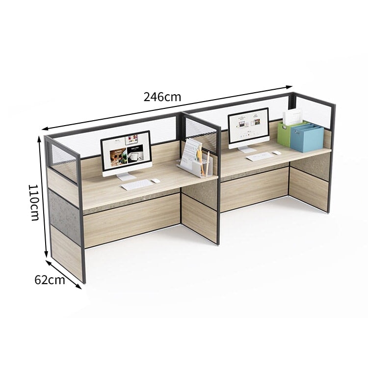Office desk, stylish, natural taste, melamine laminate, tabletop partition, wiring hole, simple design, natural, customizable, OD-A27 
