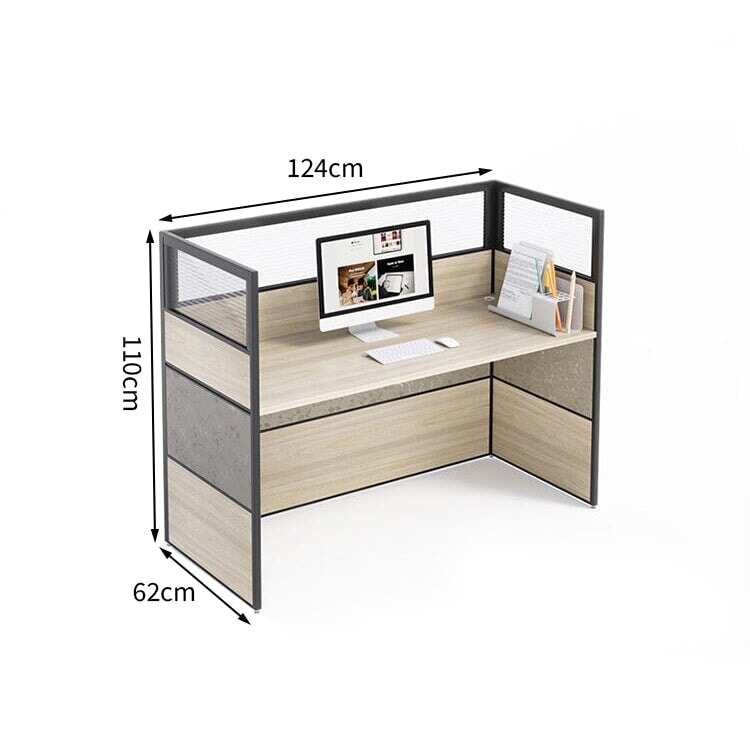Office desk, stylish, natural taste, melamine laminate, tabletop partition, wiring hole, simple design, natural, customizable, OD-A27 