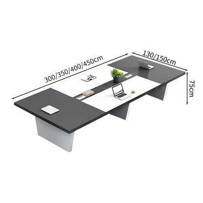 会議用テーブル　会議用デスク　ミーティングテーブル大型　台形脚　エコ板材　耐久性　オフィスデスク　メタルグレー　カスタマイズ可能　MT-A30