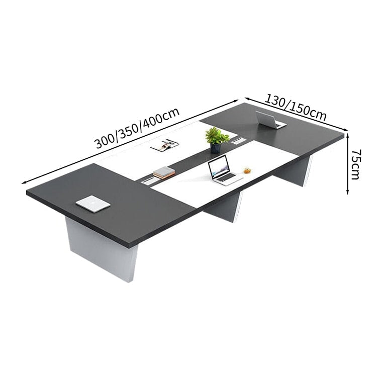 会議用テーブル　会議用デスク　ミーティングテーブル大型　台形脚　エコ板材　耐久性　オフィスデスク　メタルグレー　カスタマイズ可能　MT-A30