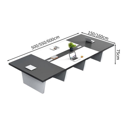 会議用テーブル　会議用デスク　ミーティングテーブル大型　台形脚　エコ板材　耐久性　オフィスデスク　メタルグレー　カスタマイズ可能　MT-A30