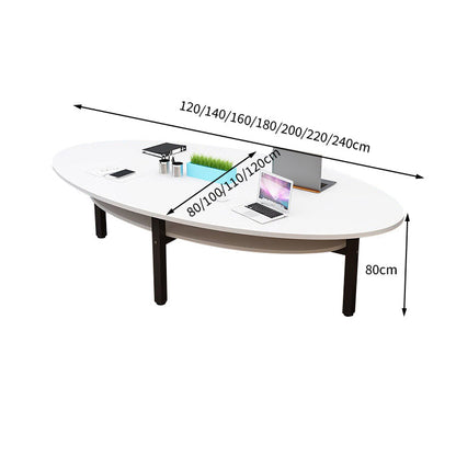 Meeting table Stylish conference table Steel frame Storage space Simple design Natural Customizable MT-A23 