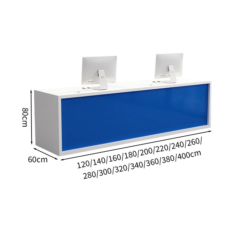 Reception counter Entrance Office reception With front panel With cylinder lock With wiring hole With drawer Simple White Customizable RD-A51 