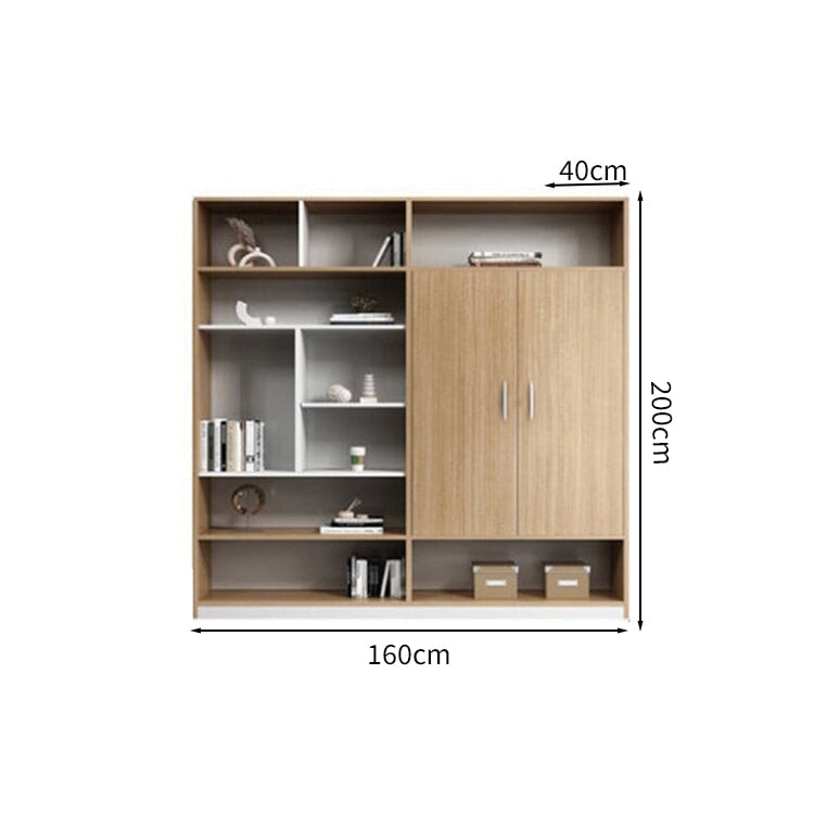 Executive desk, work desk, office desk, president's desk, boat-shaped top, wiring box, combination lock, storage with door, PC storage, simple, natural, ED-A12 