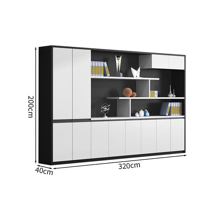 Executive Desk, Stylish, Executive Desk, President Desk, Simple and Modern, Side Cabinet, Melamine Veneer, PC Vent, Wiring Box, Classified Storage, White, Customizable, ED-A9 
