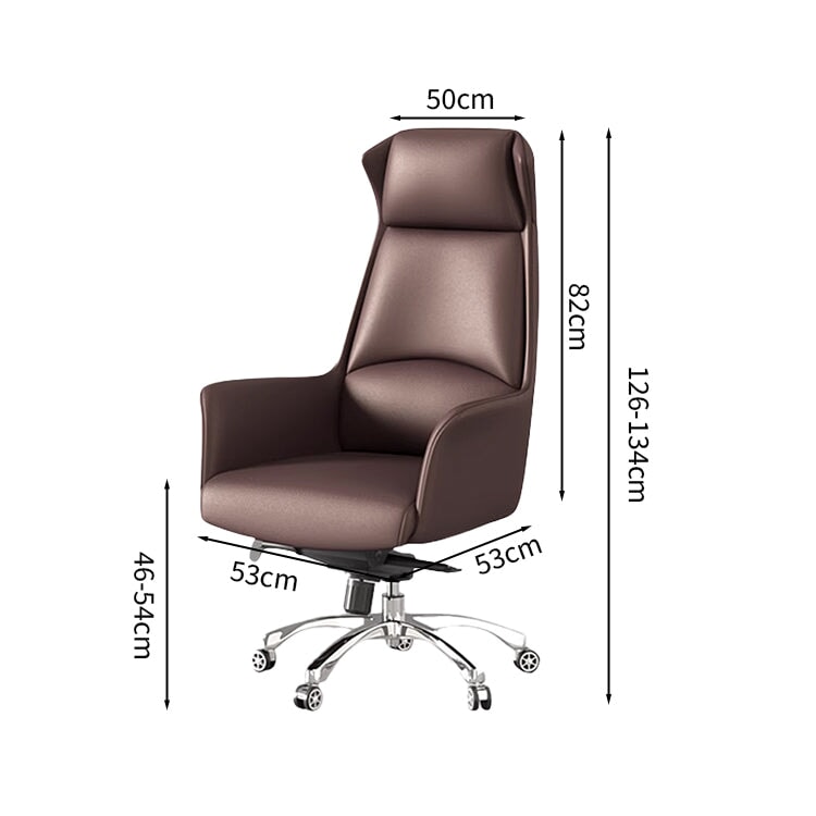 Executive Table, Executive Desk, Office Desk, Side Cabinet, Outlets, Ventilation Holes, Luxurious, Khaki, Customizable, ED-A17 