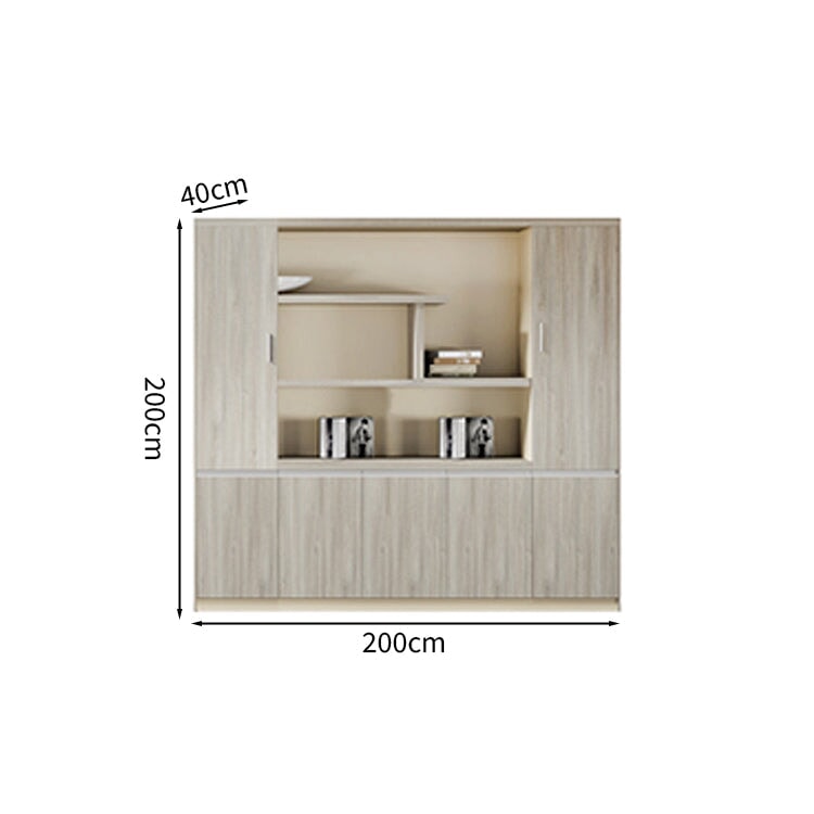 Executive Table, Executive Desk, Office Desk, Side Cabinet, Outlets, Ventilation Holes, Luxurious, Khaki, Customizable, ED-A17 
