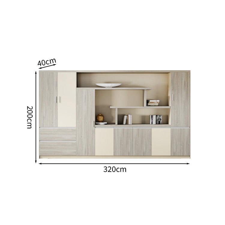 Executive Table, Executive Desk, Office Desk, Side Cabinet, Outlets, Ventilation Holes, Luxurious, Khaki, Customizable, ED-A17 