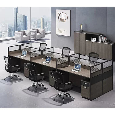 デスク　オフィスデスク　ワークデスク　高級感　トップパネル付き　配線孔付き　ロック付き　DESK-A021